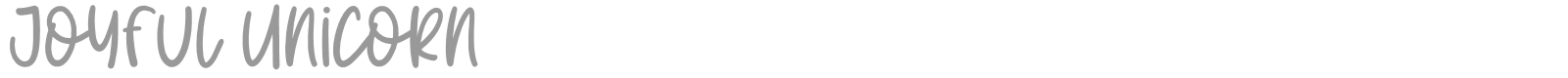 Joyful Unicorn font preview